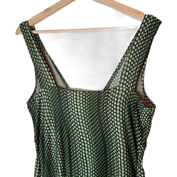Daniel laurent  green white midi lightweight dress - Picture 6 of 10